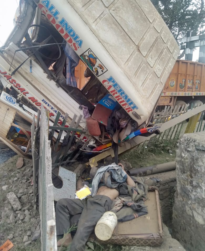 Truck and Train accident in Purulia