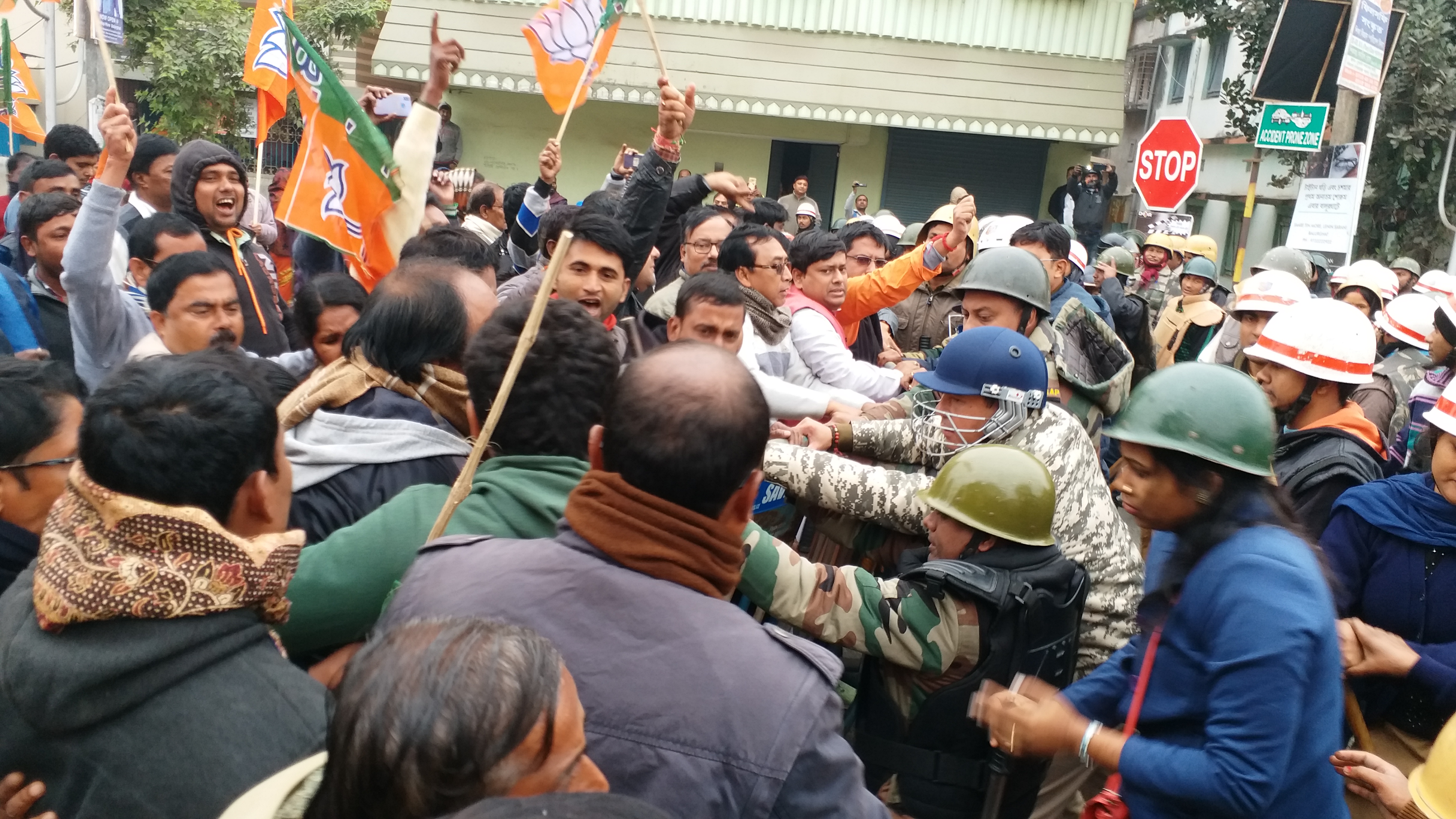 BJP procession in Balurghat