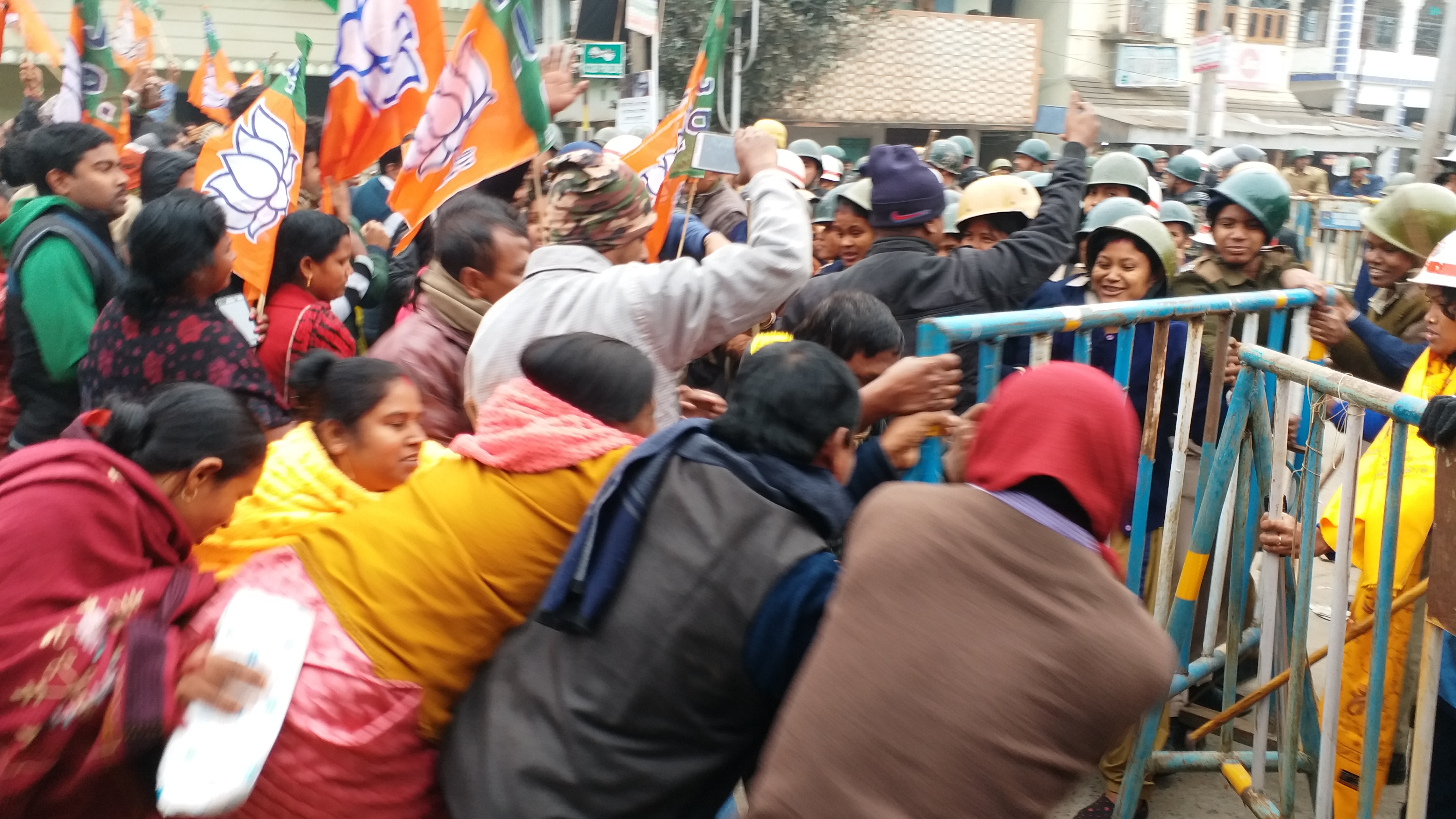 BJP procession in Balurghat