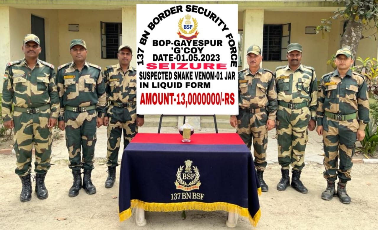 snake venom smuggling at india bangladesh border BSF recovered snake venom worth Rs 13 crore