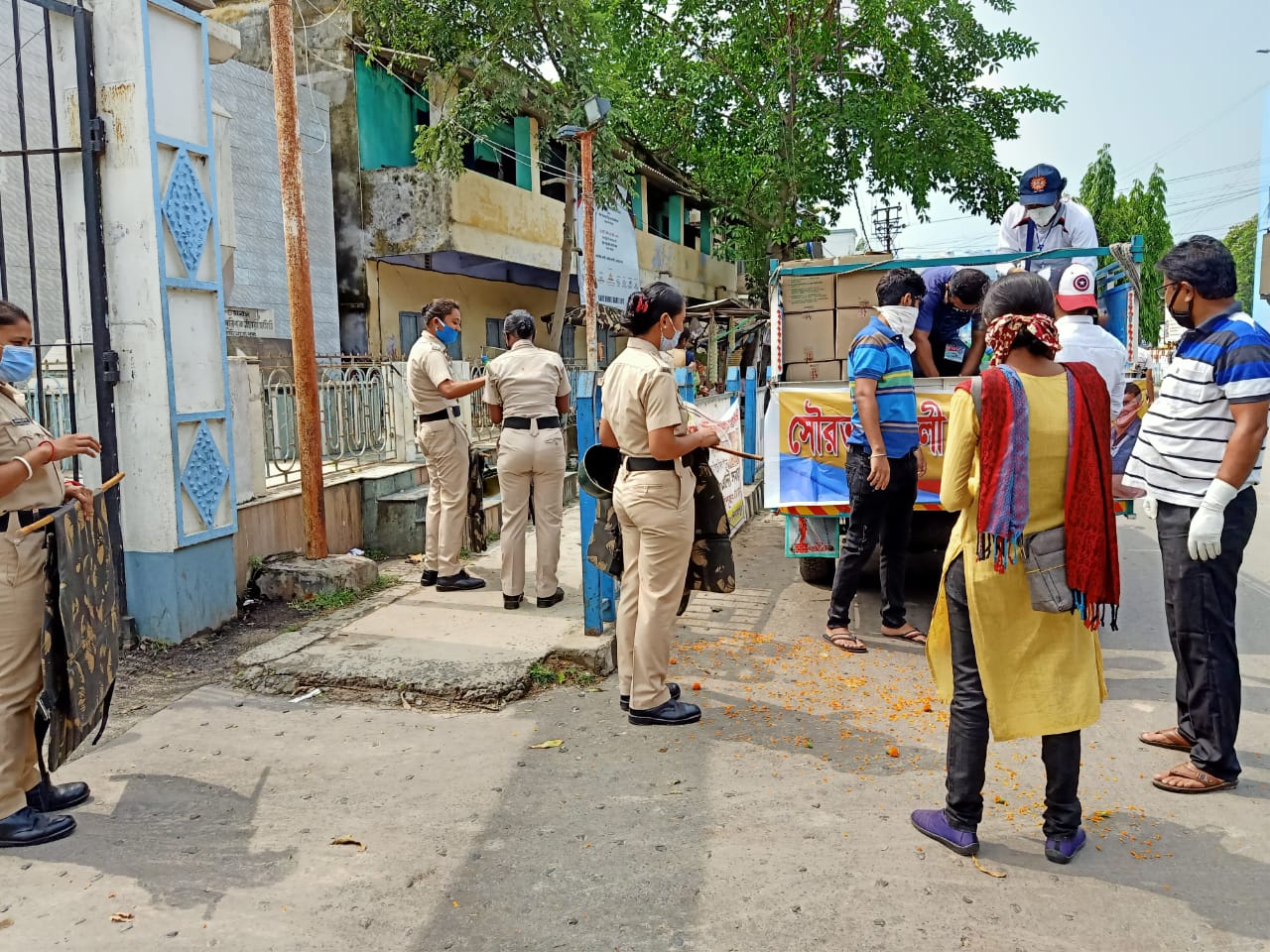 Reception of emergency services employees