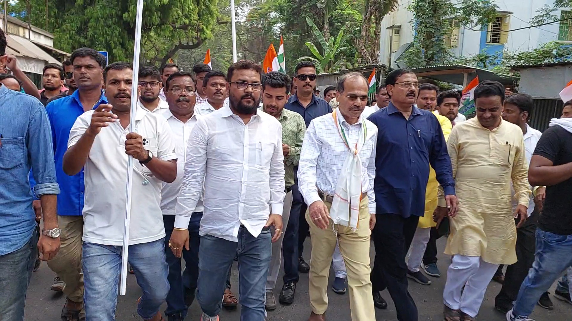 Congress Protest Rally in Raiganj