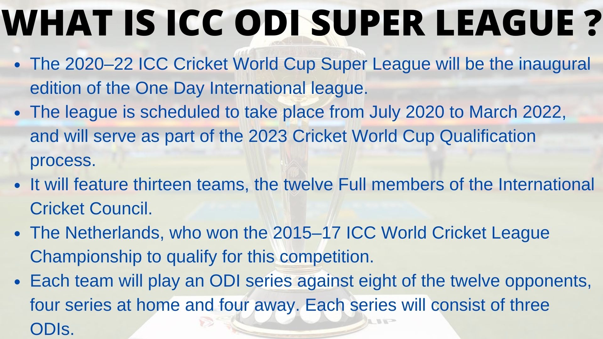 Manchester, Michael Atherton, ICC, ODI Super League