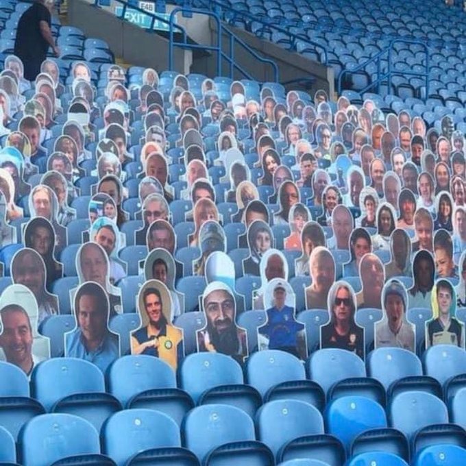 English championship side leeds united removed a cut out of osama bin laden