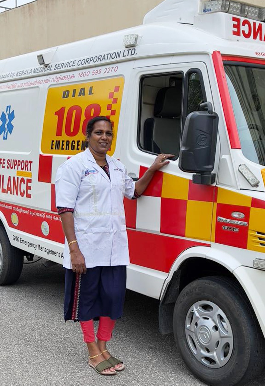 Kerala first female ambulance driver