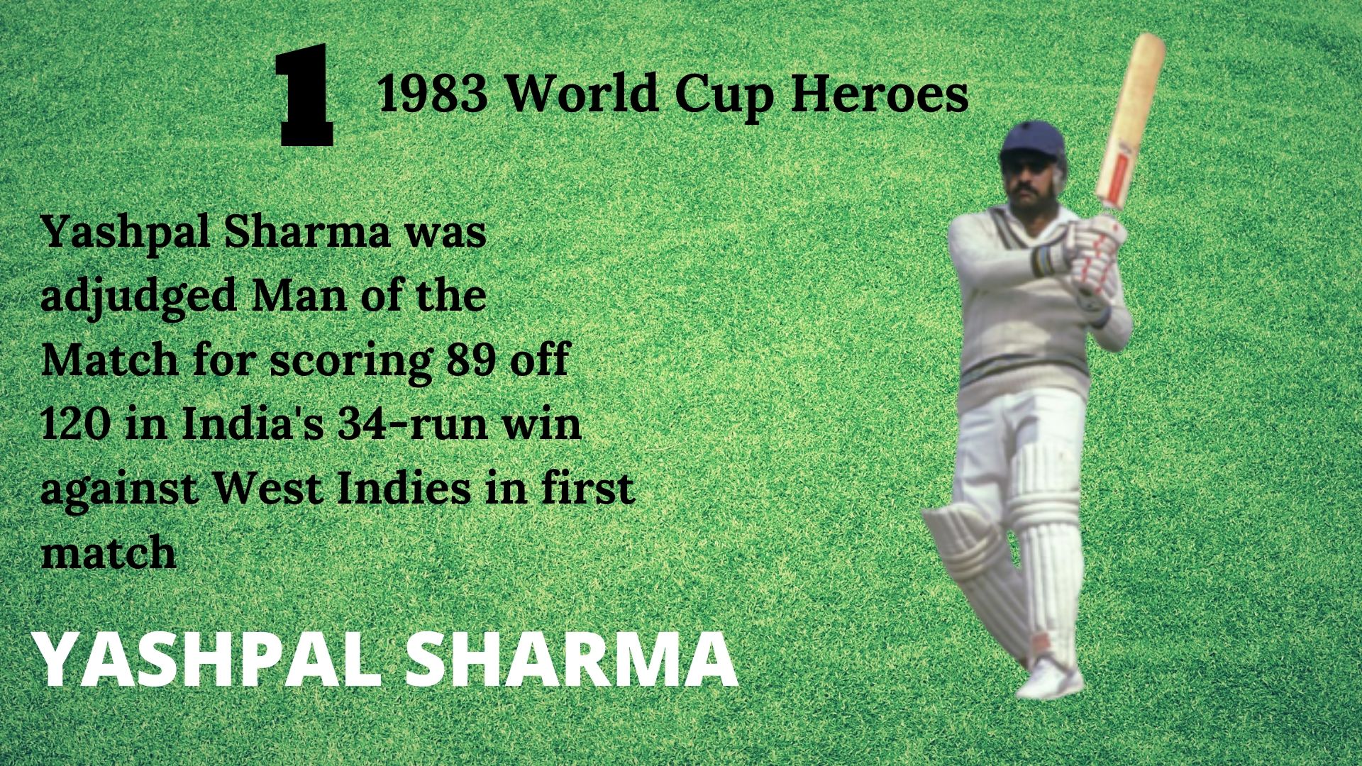 Yashpal Sharma is one of the few batsmen who performed consistently in the 1983 World Cup