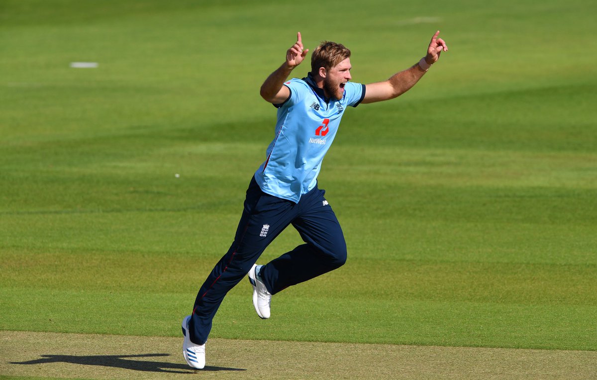 David Willey last played for England against Ireland in August.